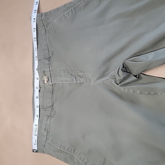 Maison Jules Size 2 LouLou Weekend Casual Light Khaki Green Cuffed Ankle Pants. - Picture 8 of 15